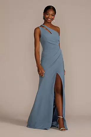 Stretch Crepe One-Shoulder Dresses - XNAUWBI