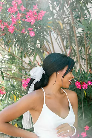 Ruched Skinny Strap Dress with Lace Slit Dress - XNAUWBI