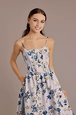 Jacquard Corset Bodice A-Line Dresses - XNAUWBI