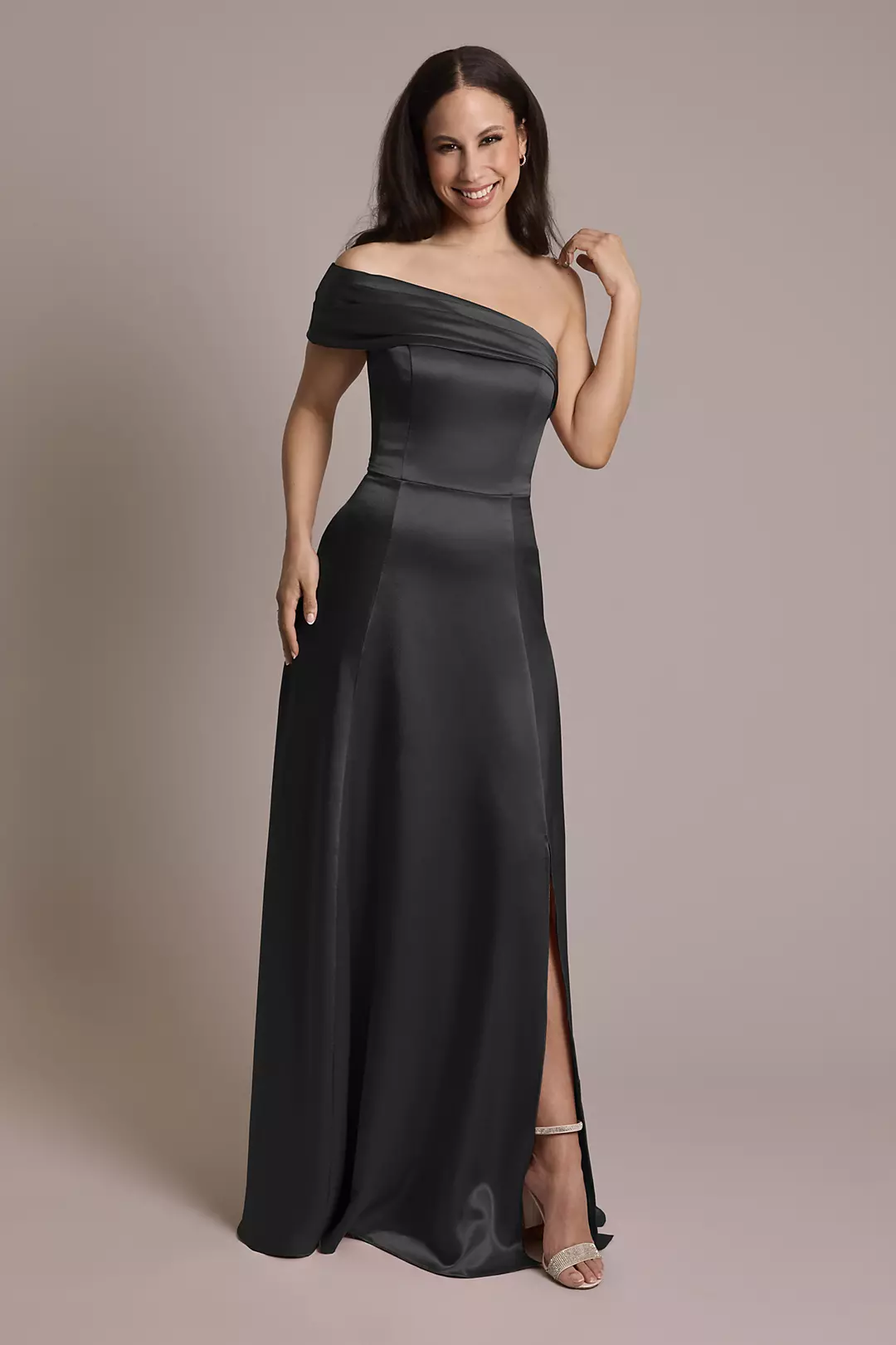 Luxe Charmeuse Asymmetrical Dresses - XNAUWBI