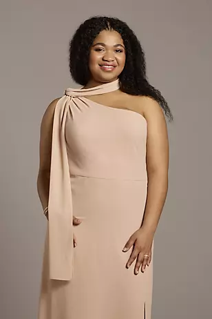 Convertible One-Shoulder Chiffon Dresses - XNAUWBI