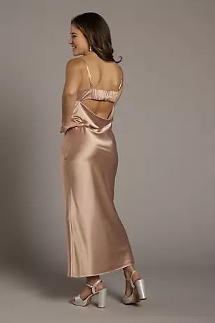 Charmeuse Spaghetti Strap Sheath Dresses - XNAUWBI