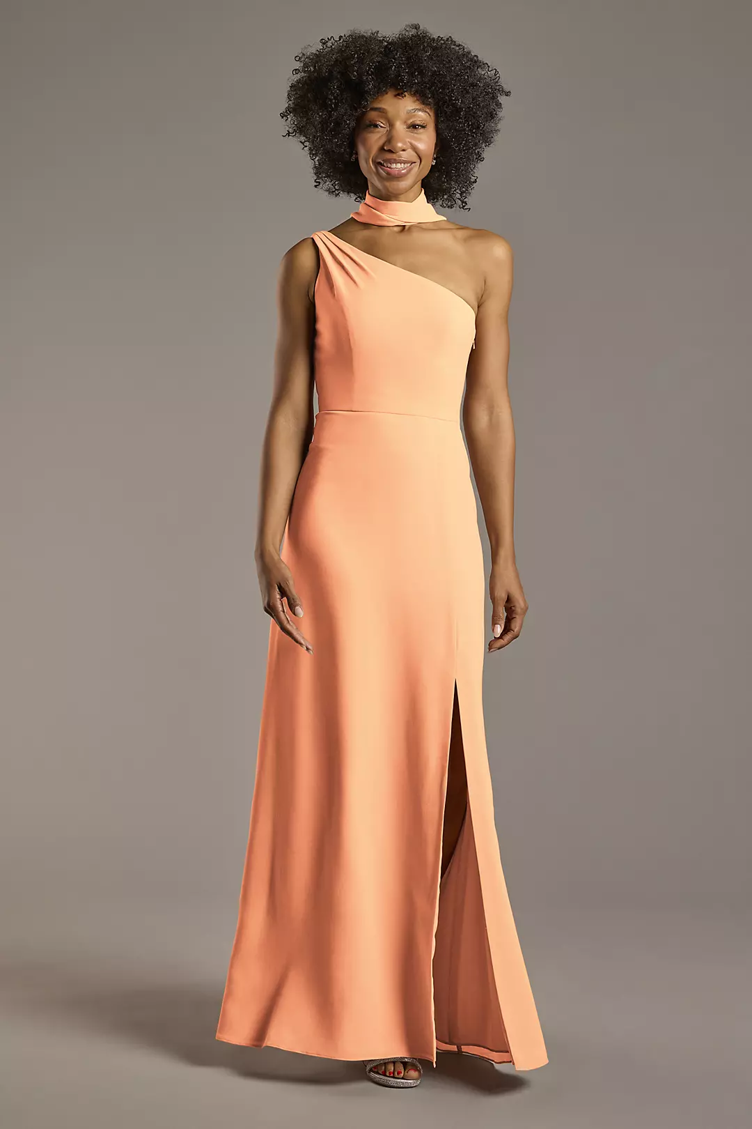 Convertible One-Shoulder Chiffon Dresses - XNAUWBI