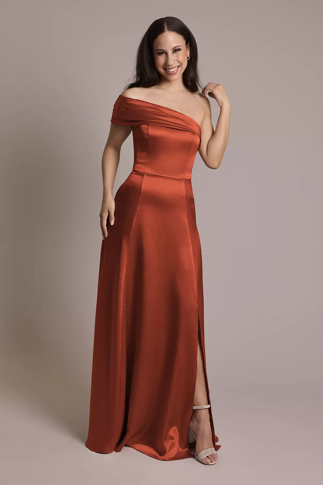 Luxe Charmeuse Asymmetrical Dresses - XNAUWBI