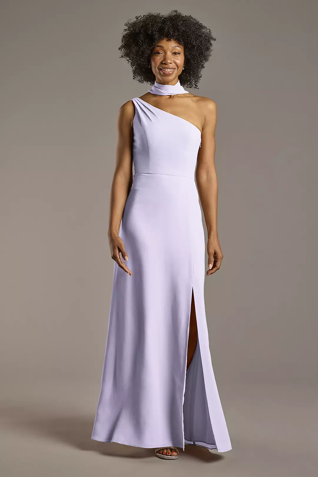 Convertible One-Shoulder Chiffon Dresses - XNAUWBI
