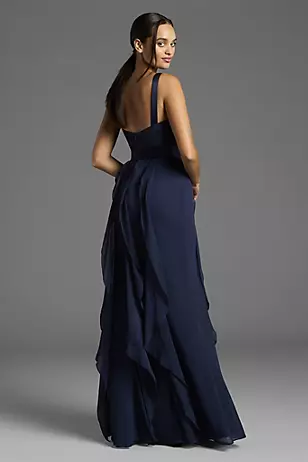 White by Vera Wang Ruffled Surplice Bodice Dresses - XNAUWBI