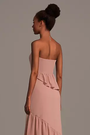 Chiffon Tiered Asymmetrical Sheath Dresses - XNAUWBI