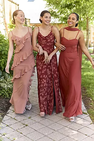 Chiffon Ruffle Sheath Dresses - XNAUWBI