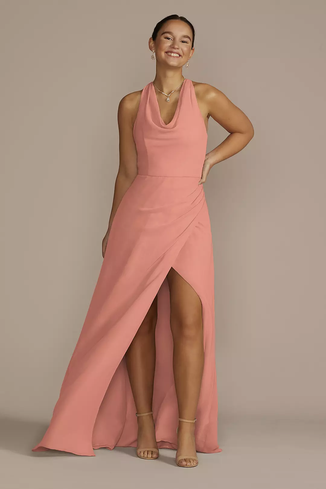 Sleeveless Crinkle Chiffon Sheath Dresses - XNAUWBI
