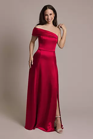 Luxe Charmeuse Asymmetrical Dresses - XNAUWBI