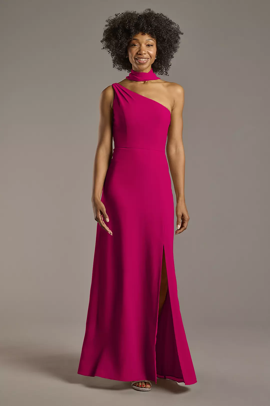 Convertible One-Shoulder Chiffon Dresses - XNAUWBI