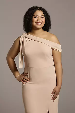 Convertible One-Shoulder Chiffon Dresses - XNAUWBI