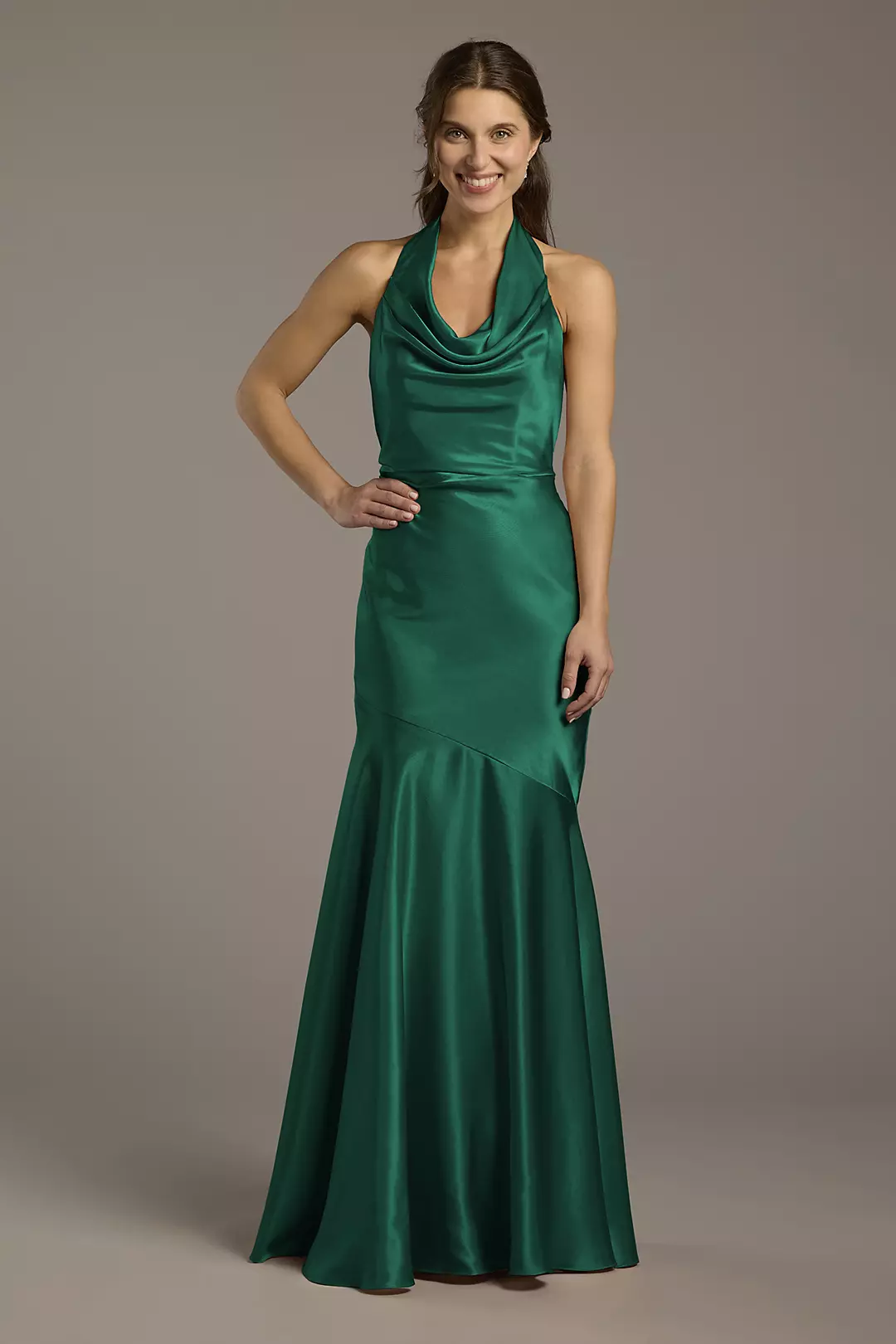 Charmeuse Soft Cowl Neck Sheath Dresses - XNAUWBI
