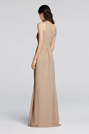 Long One-Shoulder Crinkle Chiffon Dresses - XNAUWBI