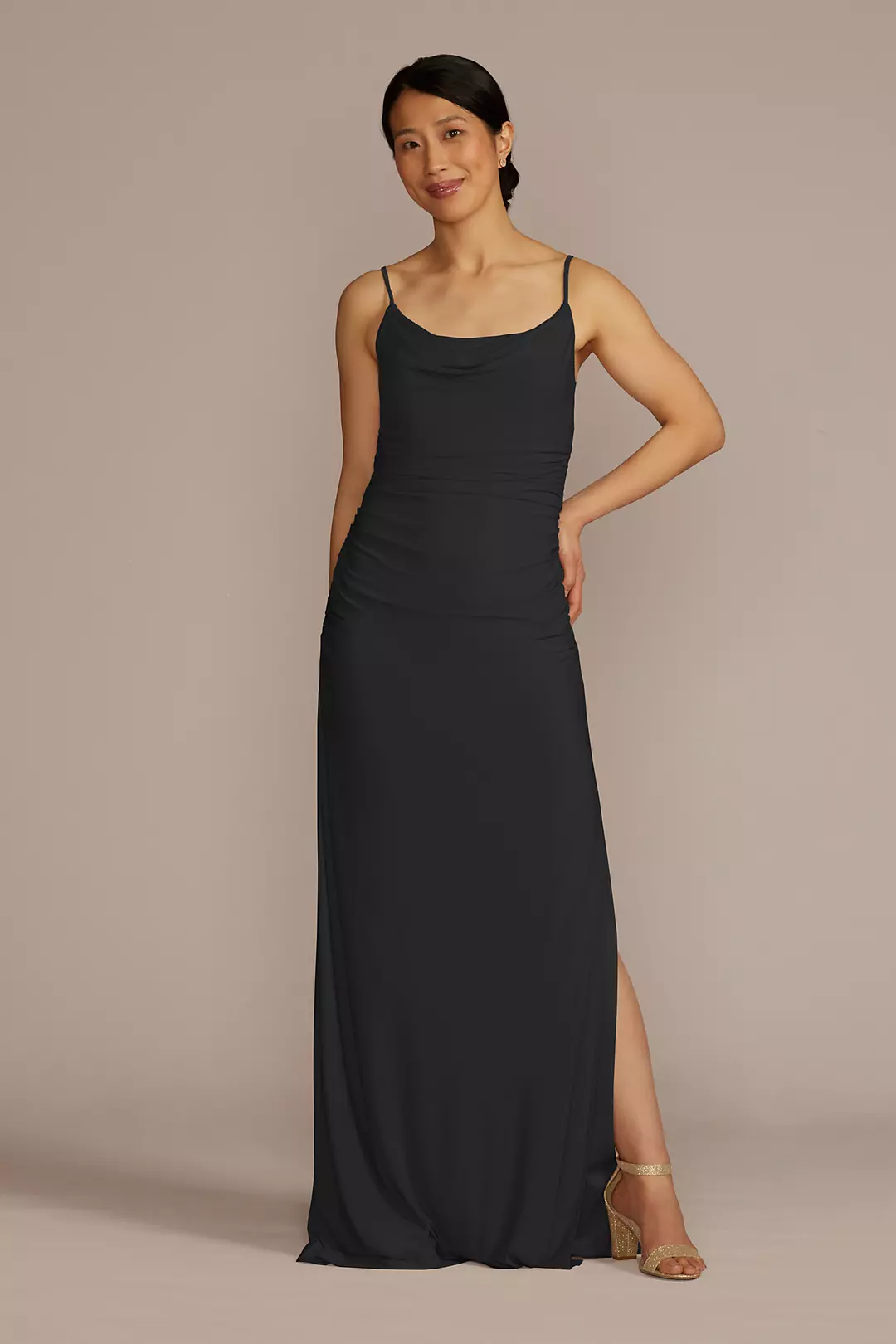 Ruched Jersey Spaghetti Strap Dresses - XNAUWBI