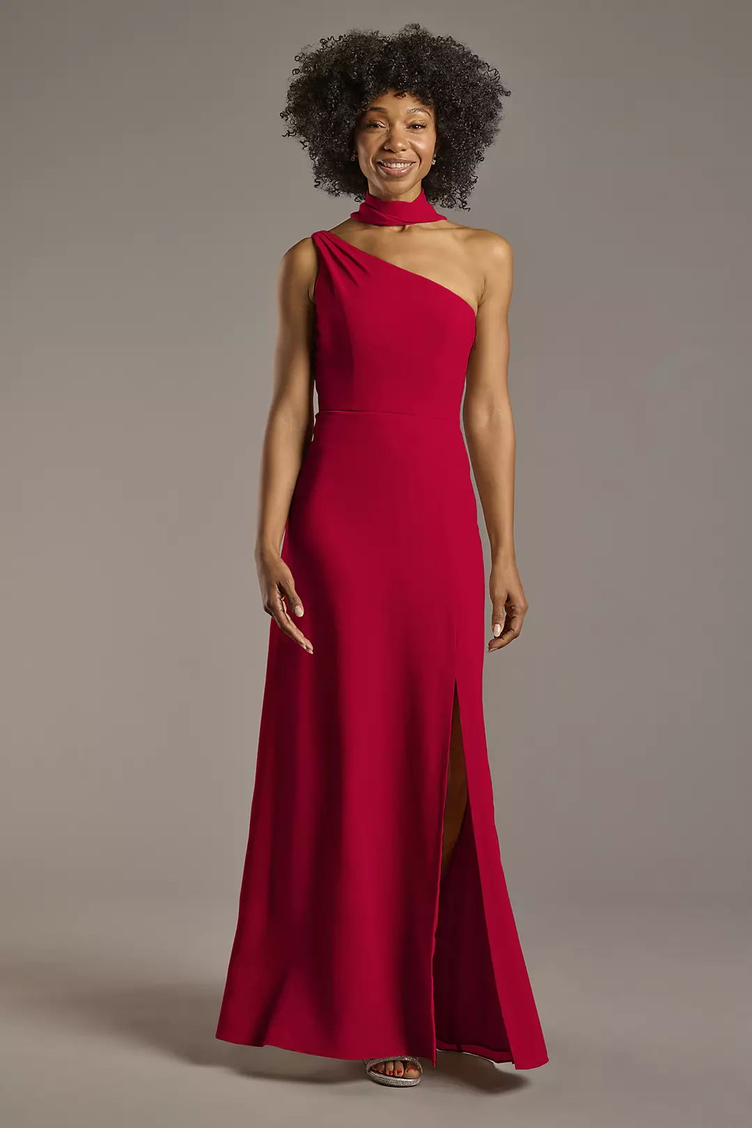 Convertible One-Shoulder Chiffon Dresses - XNAUWBI
