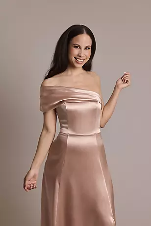 Luxe Charmeuse Asymmetrical Dresses - XNAUWBI