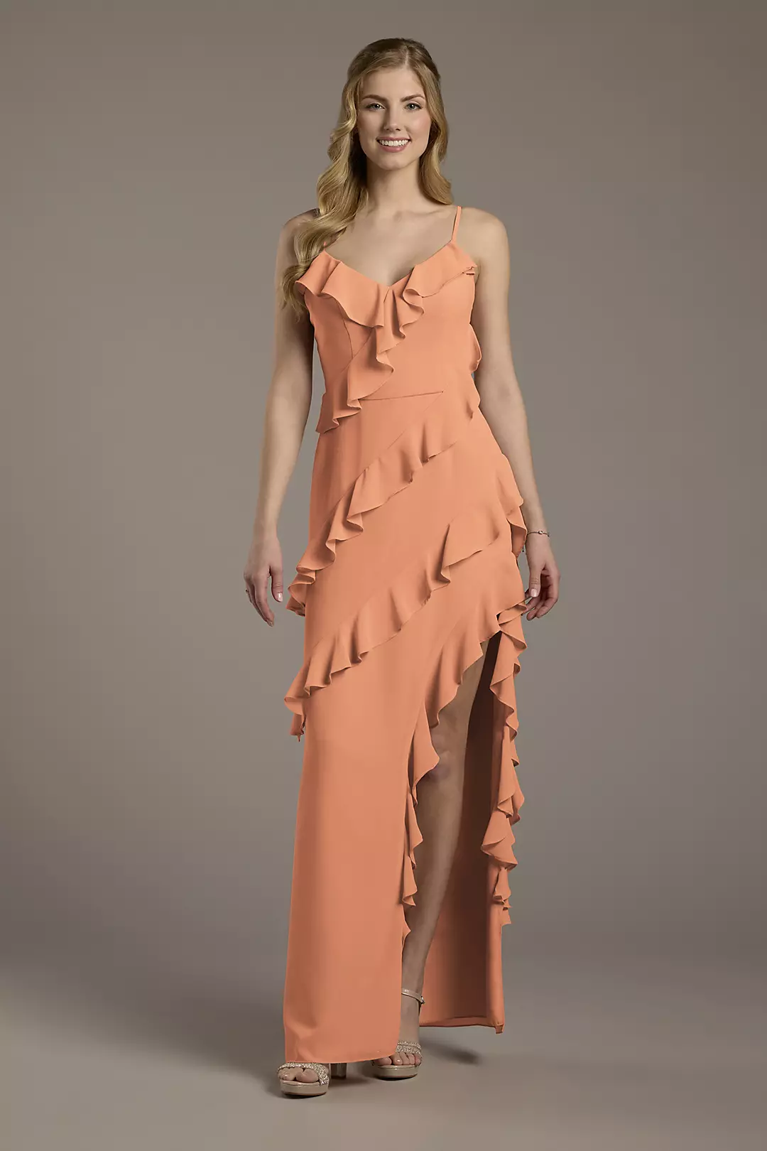 Chiffon Ruffle Sheath Dresses - XNAUWBI