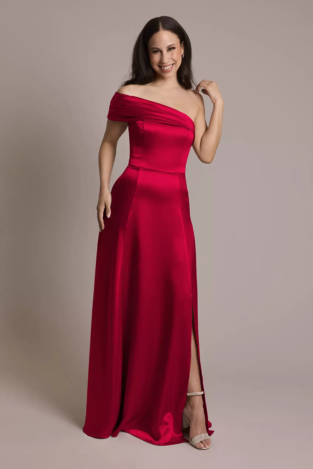 Luxe Charmeuse Asymmetrical Dresses - XNAUWBI