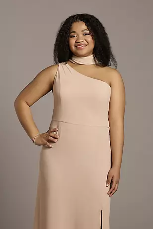 Convertible One-Shoulder Chiffon Dresses - XNAUWBI