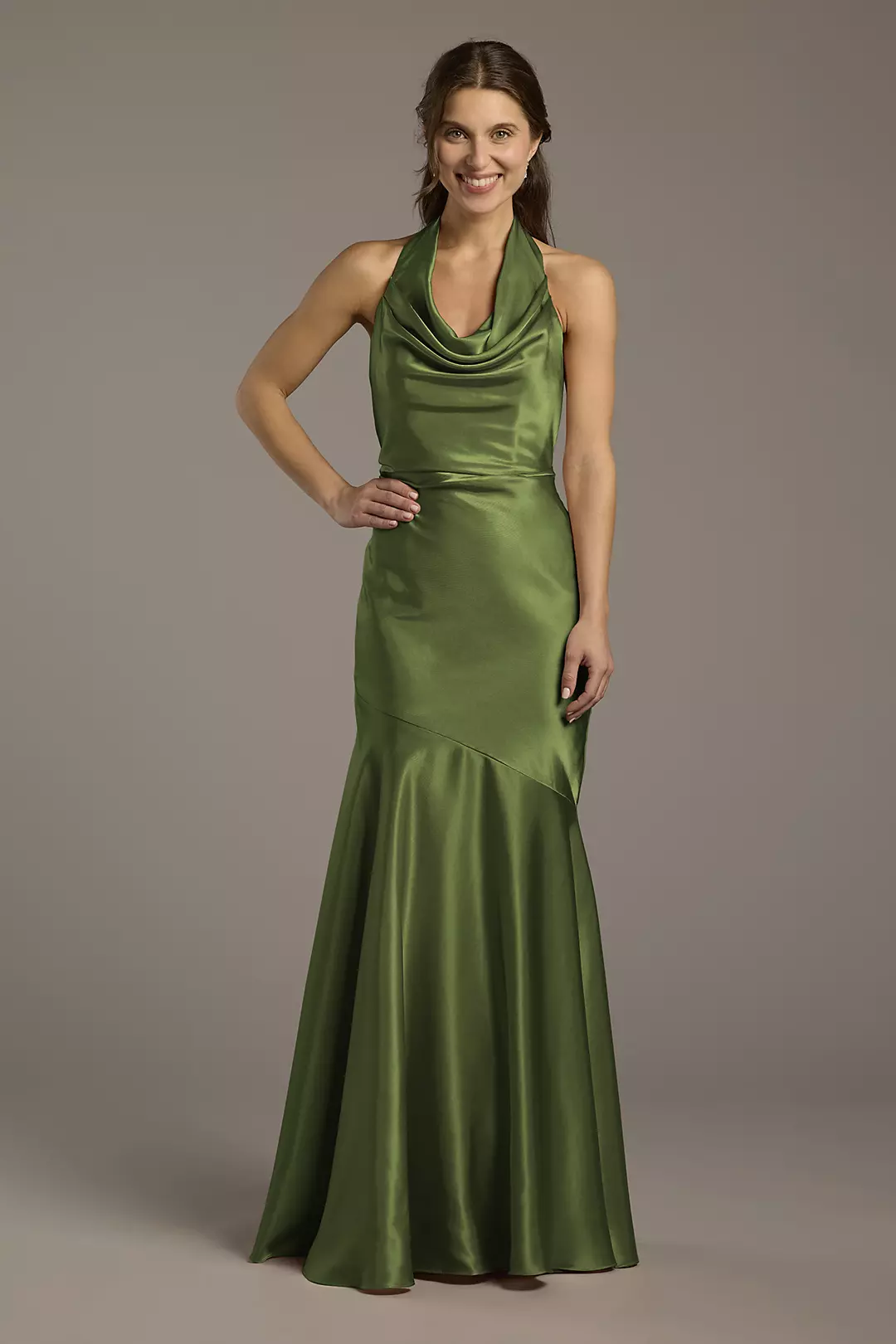 Charmeuse Soft Cowl Neck Sheath Dresses - XNAUWBI