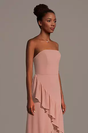 Chiffon Tiered Asymmetrical Sheath Dresses - XNAUWBI