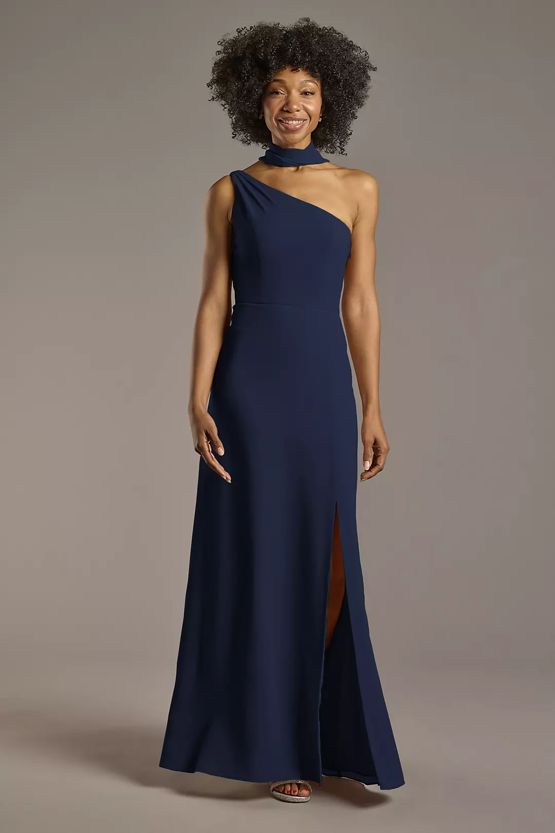 Convertible One-Shoulder Chiffon Dresses - XNAUWBI