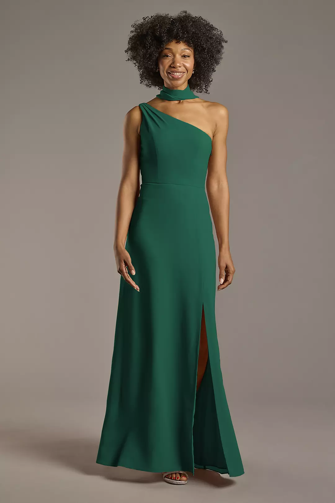 Convertible One-Shoulder Chiffon Dresses - XNAUWBI