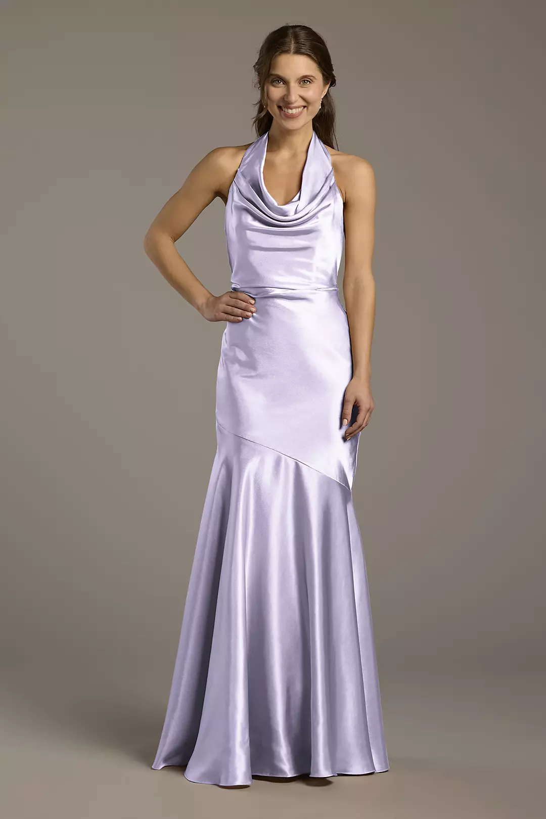 Charmeuse Soft Cowl Neck Sheath Dresses - XNAUWBI