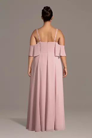 Chiffon Off-Shoulder Notch Neck A-Line Dresses - XNAUWBI