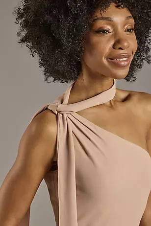 Convertible One-Shoulder Chiffon Dresses - XNAUWBI