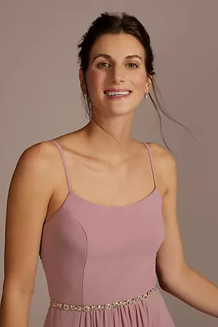 Chiffon Spaghetti Strap A-Line Dresses - XNAUWBI