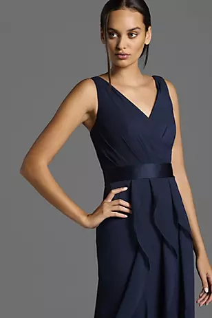 White by Vera Wang Ruffled Surplice Bodice Dresses - XNAUWBI