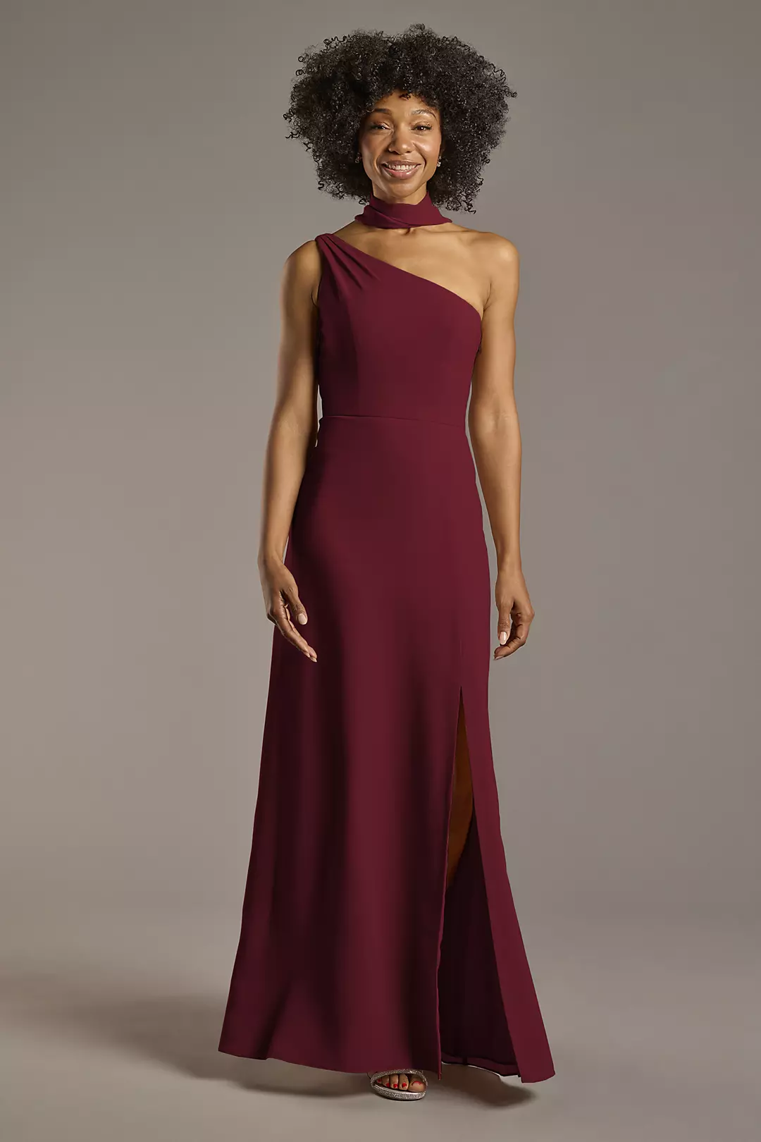 Convertible One-Shoulder Chiffon Dresses - XNAUWBI