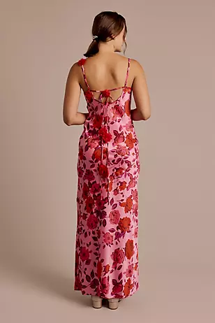 Rosette Strap Floral Print Slip Dresses - XNAUWBI
