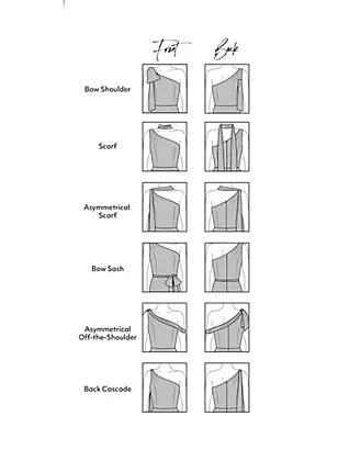 Convertible One-Shoulder Chiffon Dresses - XNAUWBI