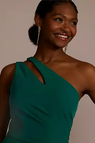 Stretch Crepe One-Shoulder Dresses - XNAUWBI