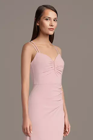 Chiffon Spaghetti Strap Notch Neck A-Line Dresses - XNAUWBI
