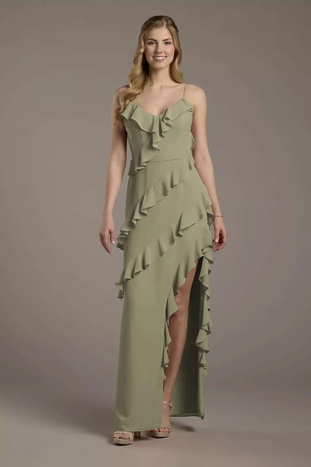 Chiffon Ruffle Sheath Dresses - XNAUWBI