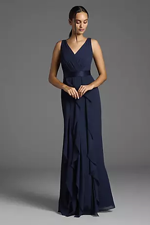 White by Vera Wang Ruffled Surplice Bodice Dresses - XNAUWBI