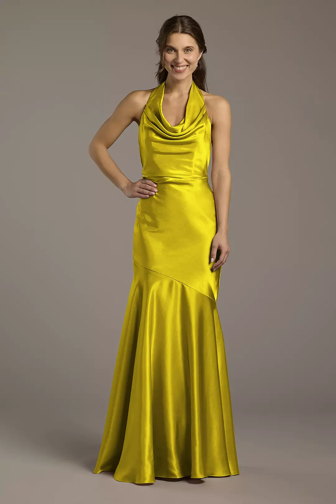 Charmeuse Soft Cowl Neck Sheath Dresses - XNAUWBI