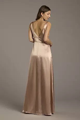 Charmeuse Tank Neckline A-Line Dresses - XNAUWBI