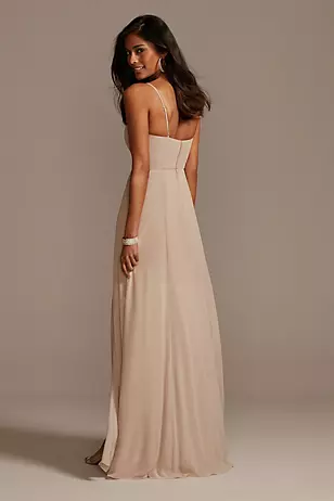 Spaghetti Strap Chiffon Dress with Slit Dress - XNAUWBI