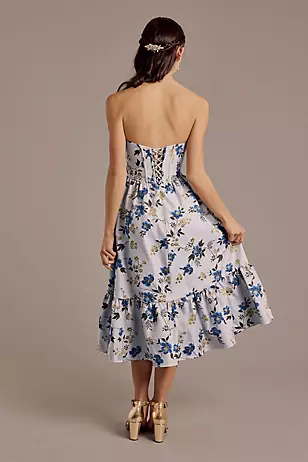 Jacquard Corset Bodice A-Line Dresses - XNAUWBI