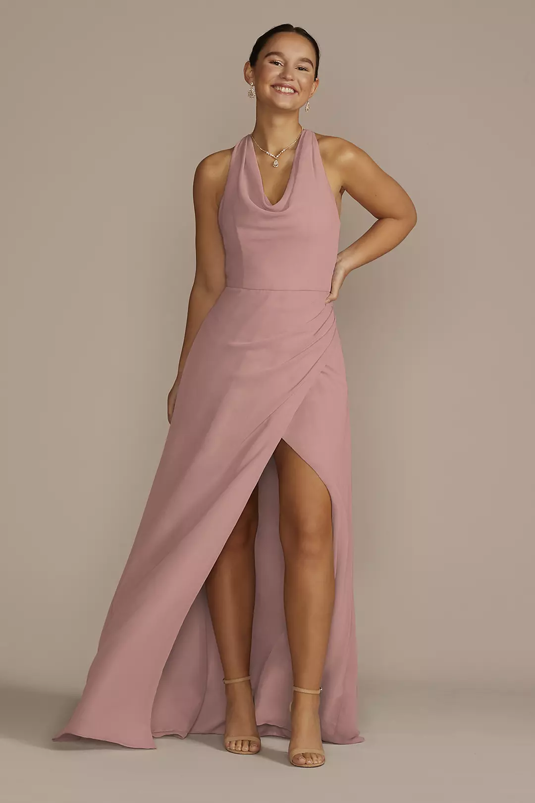 Sleeveless Crinkle Chiffon Sheath Dresses - XNAUWBI