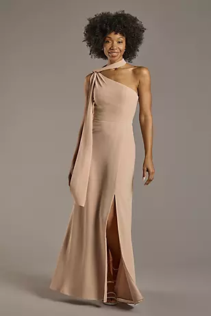 Convertible One-Shoulder Chiffon Dresses - XNAUWBI