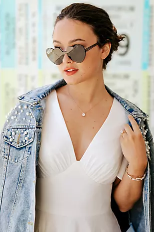 Chiffon Flutter Sleeve Midi-Length Dress - XNAUWBI