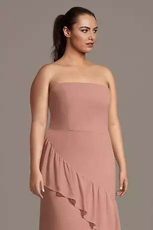 Chiffon Tiered Asymmetrical Sheath Dresses - XNAUWBI