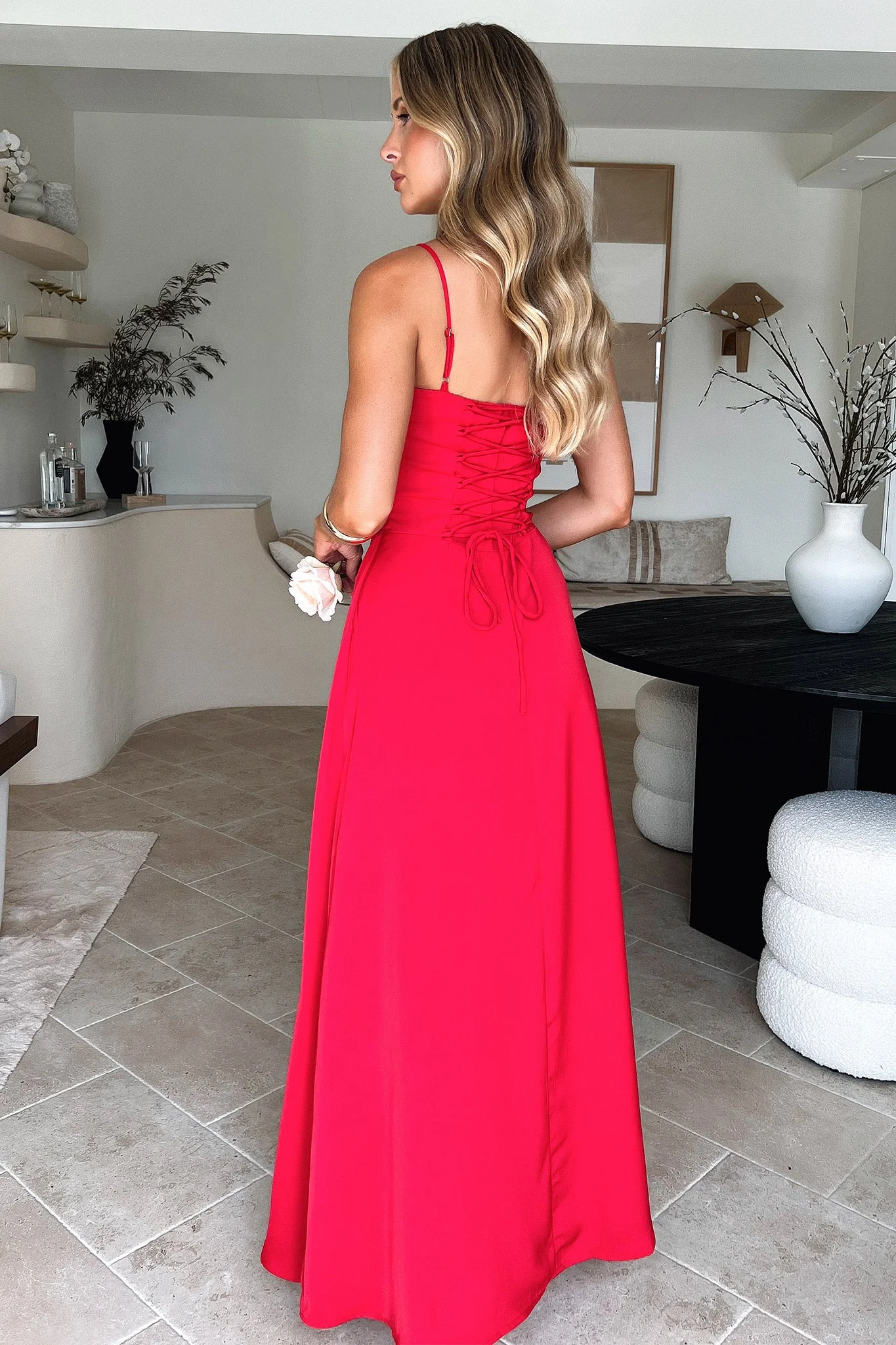 Magdalena Maxi Dress - Red - XNAUWBI