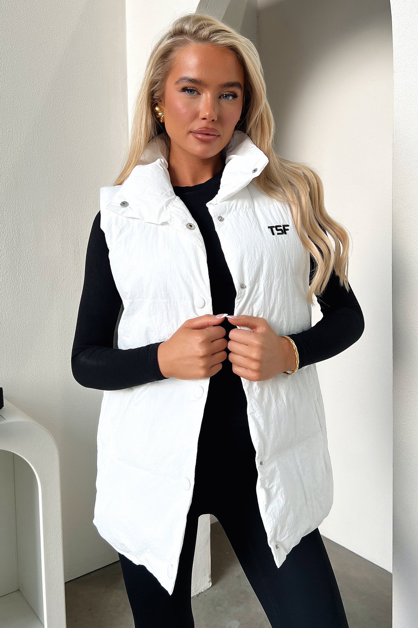 Sabre Puffer Vest - Cream - XNAUWBI